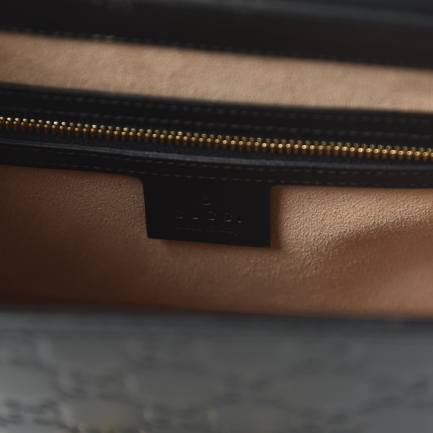 Guccissima Signature Small Padlock Top Handle Bag Black