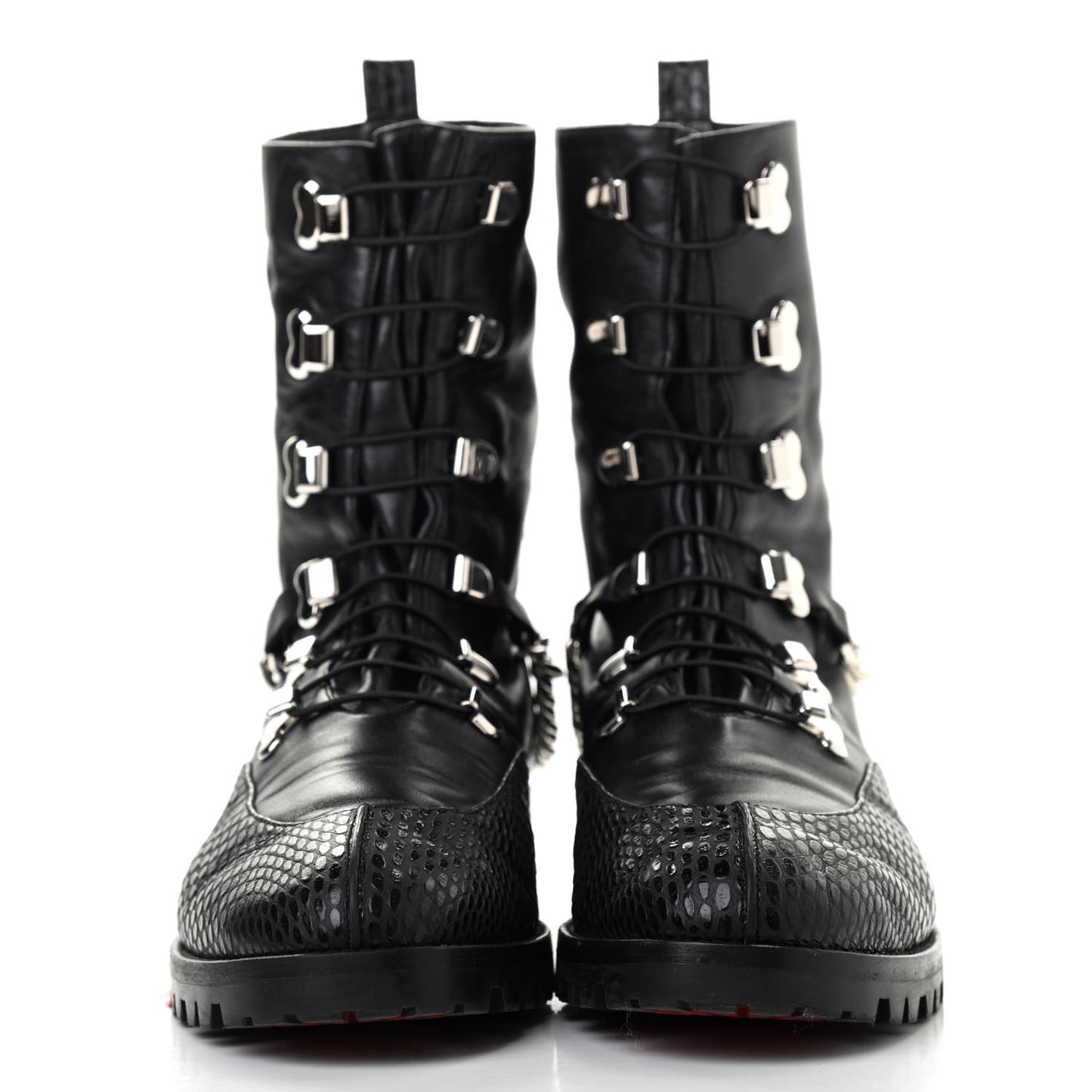 Calfskin Horse Guarda Flat Boot 40 Black