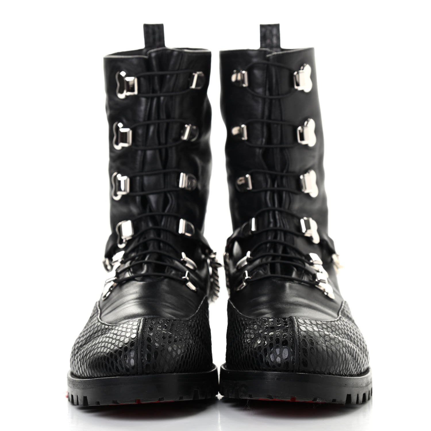 Christian Louboutin Calfskin Horse Guarda Flat Boot 40 Black 2 of 8