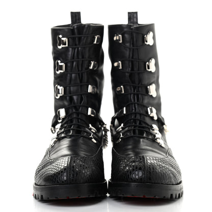 Christian Louboutin Calfskin Horse Guarda Flat Boot 40 Black 2 of 8
