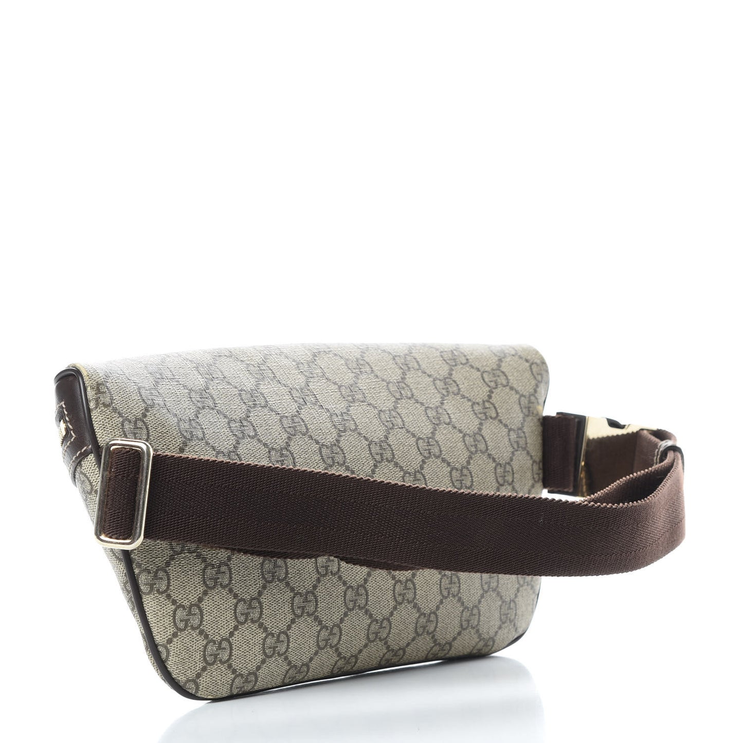 GG Supreme Monogram Belt Bag Dark Brown