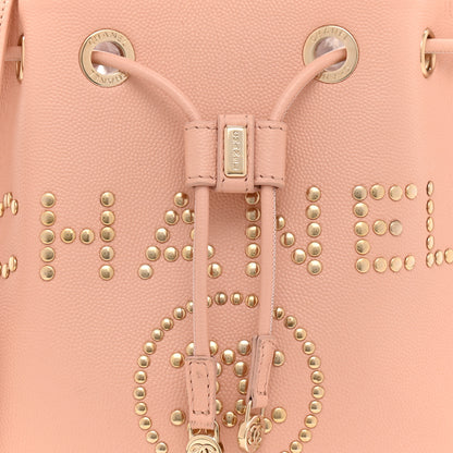 Chanel Caviar Deauville Drawstring Bucket Bag Light Pink 8 of 10