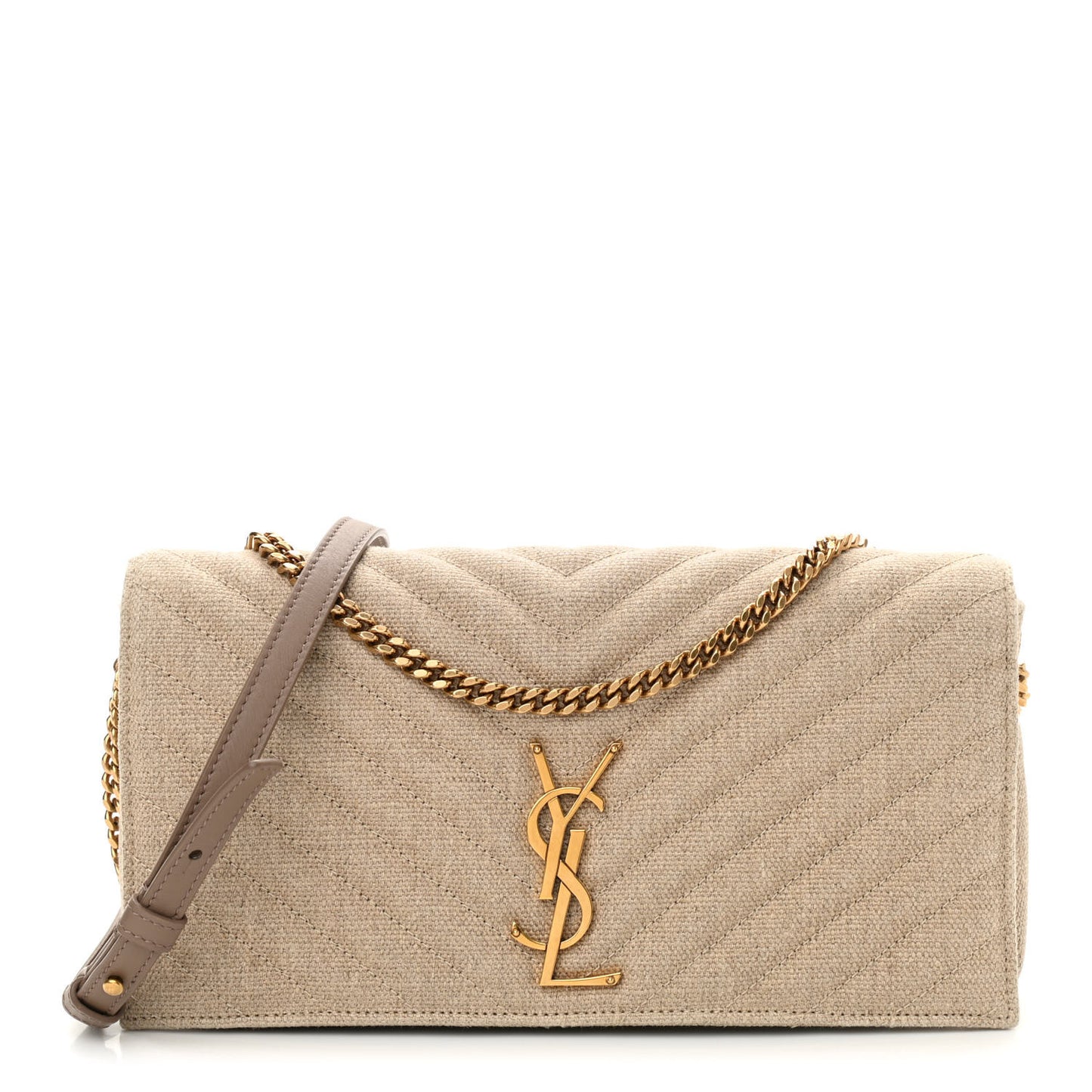 Calfskin Linen Monogram Kate 99 Natural