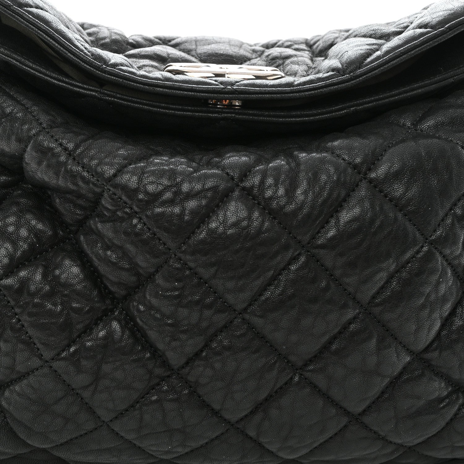 Chanel Washed Lambskin Chain Around Hobo Black 8 of 11