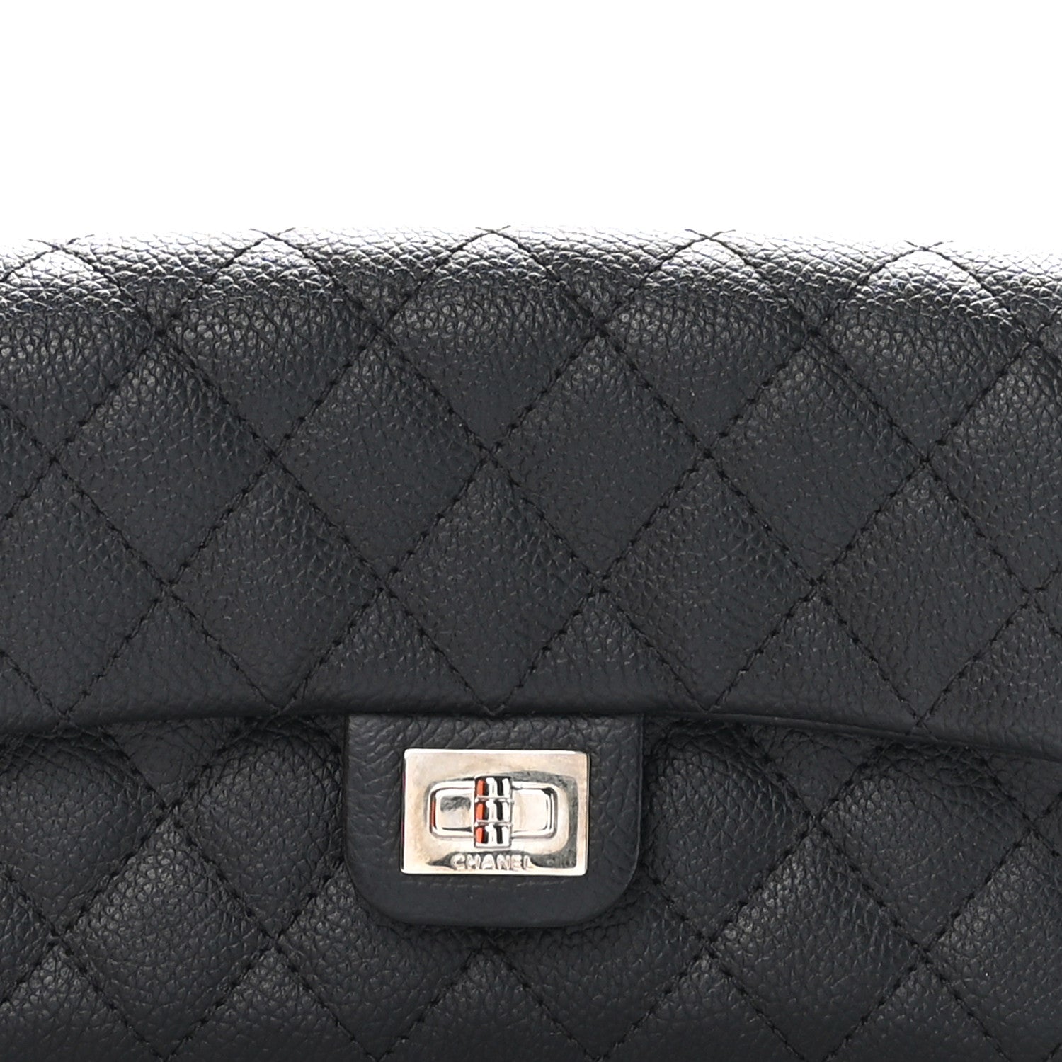 Chanel Grained Calfskin Quilted 2.55 Reissue Flap Belt Bag Clutch Black 8 of 11