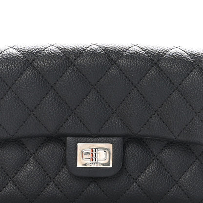 Chanel Grained Calfskin Quilted 2.55 Reissue Flap Belt Bag Clutch Black 8 of 11