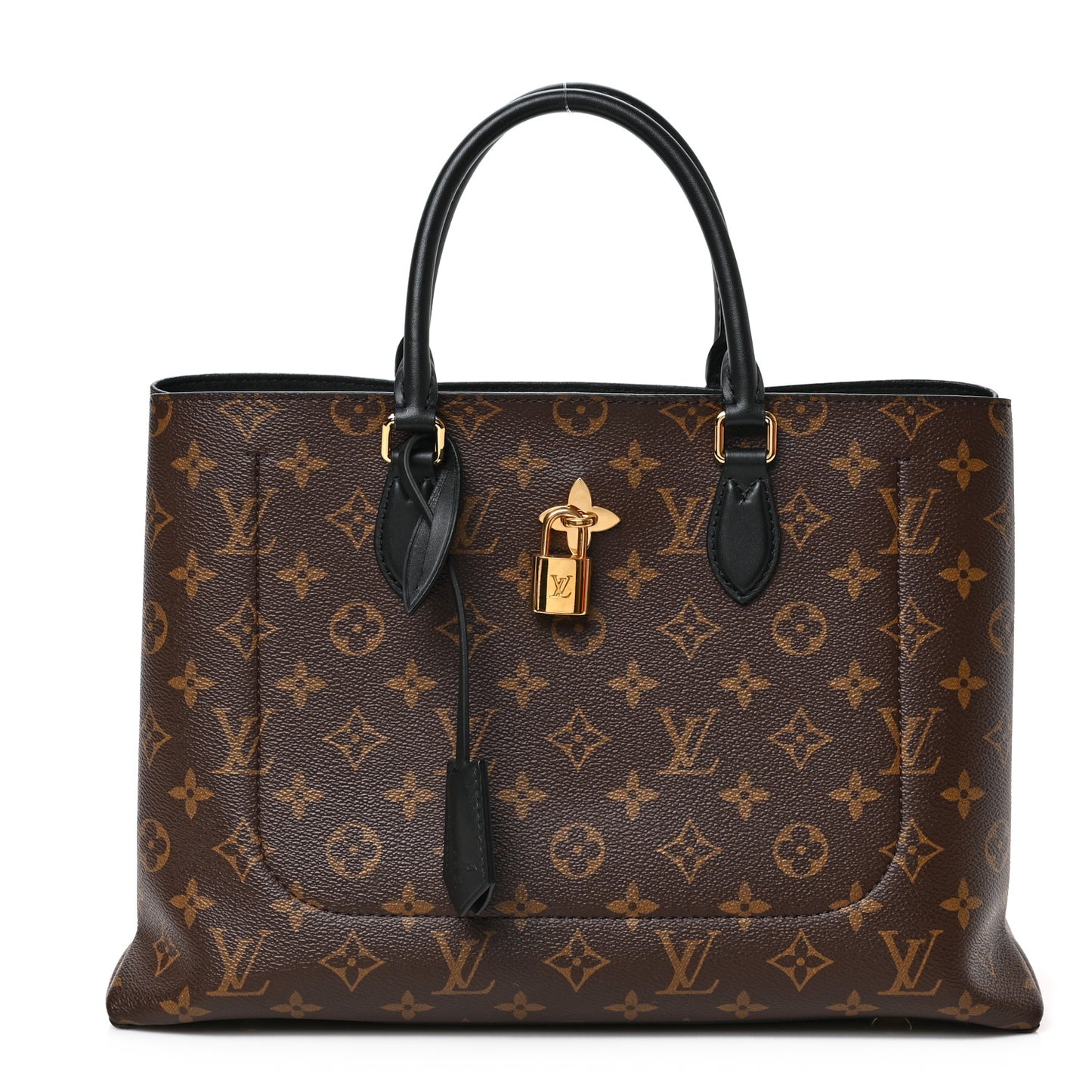 Monogram Flower Tote Black