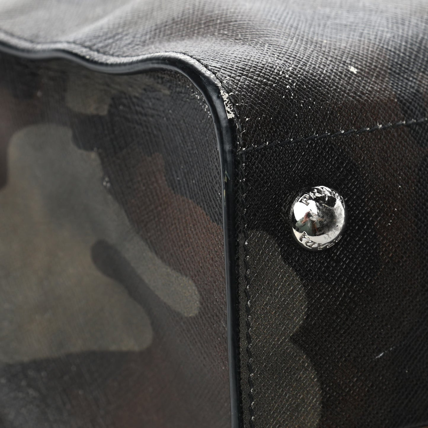 Saffiano Soft Camouflage Print Tote Mimetico
