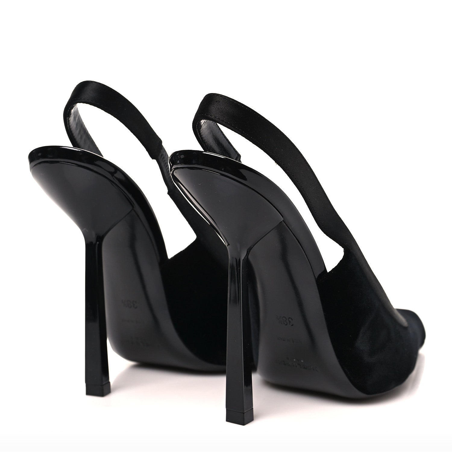 Saint Laurent Velluto Master Raso Regale Victoire 115 Slingback Pumps 38.5 5 of 10