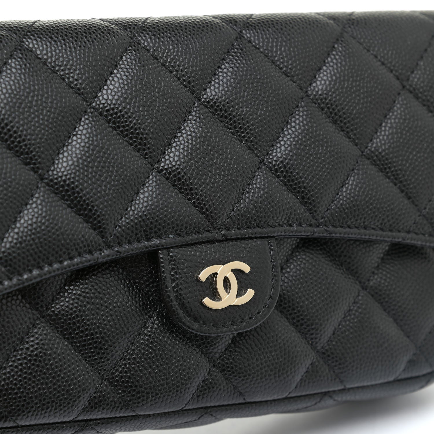 Chanel Caviar Quilted Flap Phone Holder With Chain Black 11 of 13