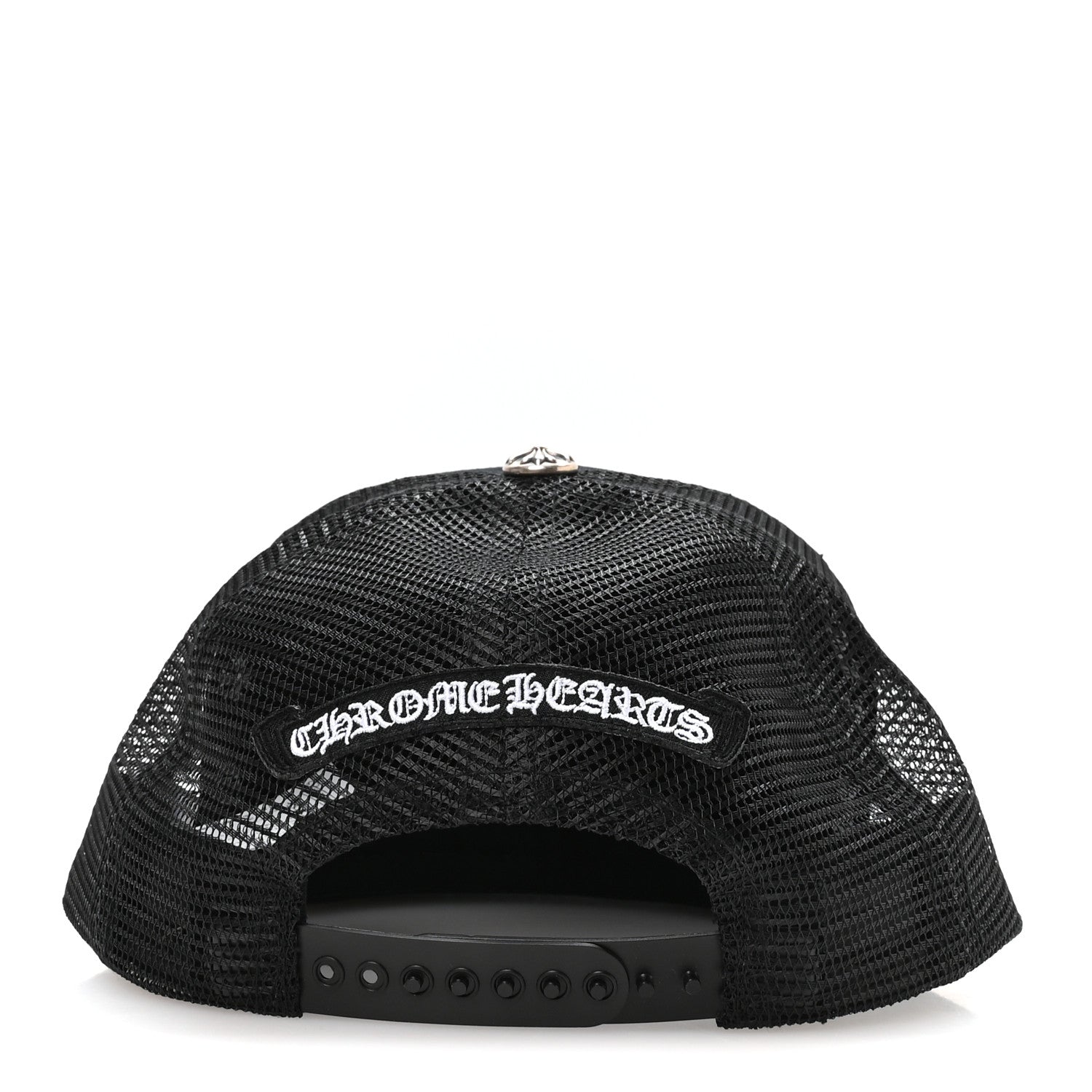 Chrome Hearts Cotton Mesh Lambskin FCK Trucker Hat Black White 5 of 8