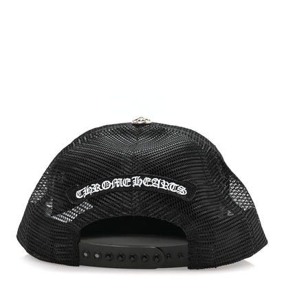 Chrome Hearts Cotton Mesh Lambskin FCK Trucker Hat Black White 5 of 8