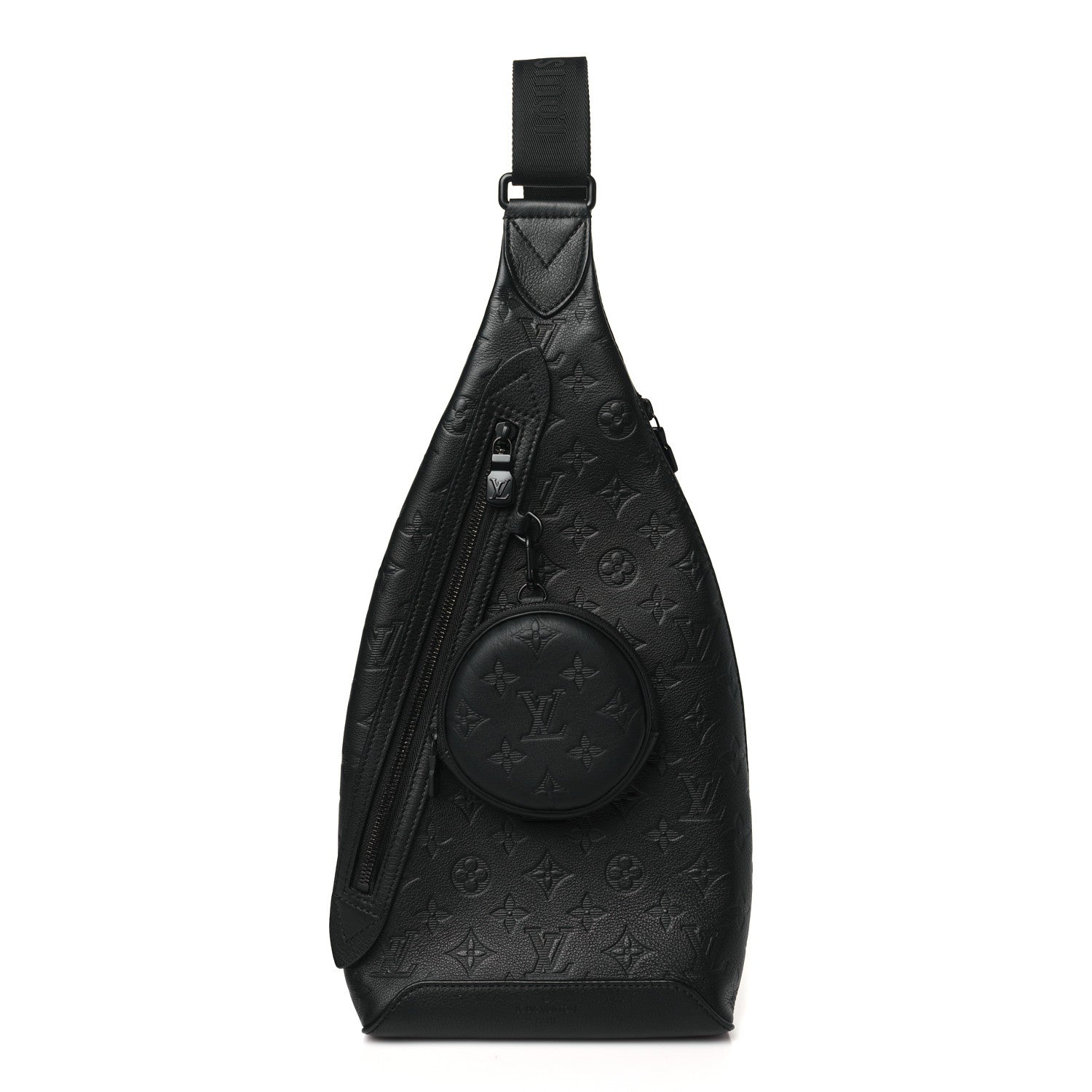 Louis Vuitton Calfskin Shadow Monogram Duo Slingbag Black 1 of 10
