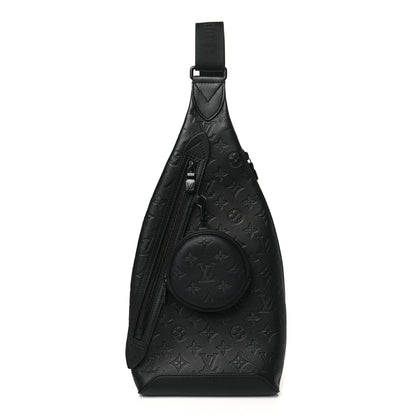 Louis Vuitton Calfskin Shadow Monogram Duo Slingbag Black 1 of 10