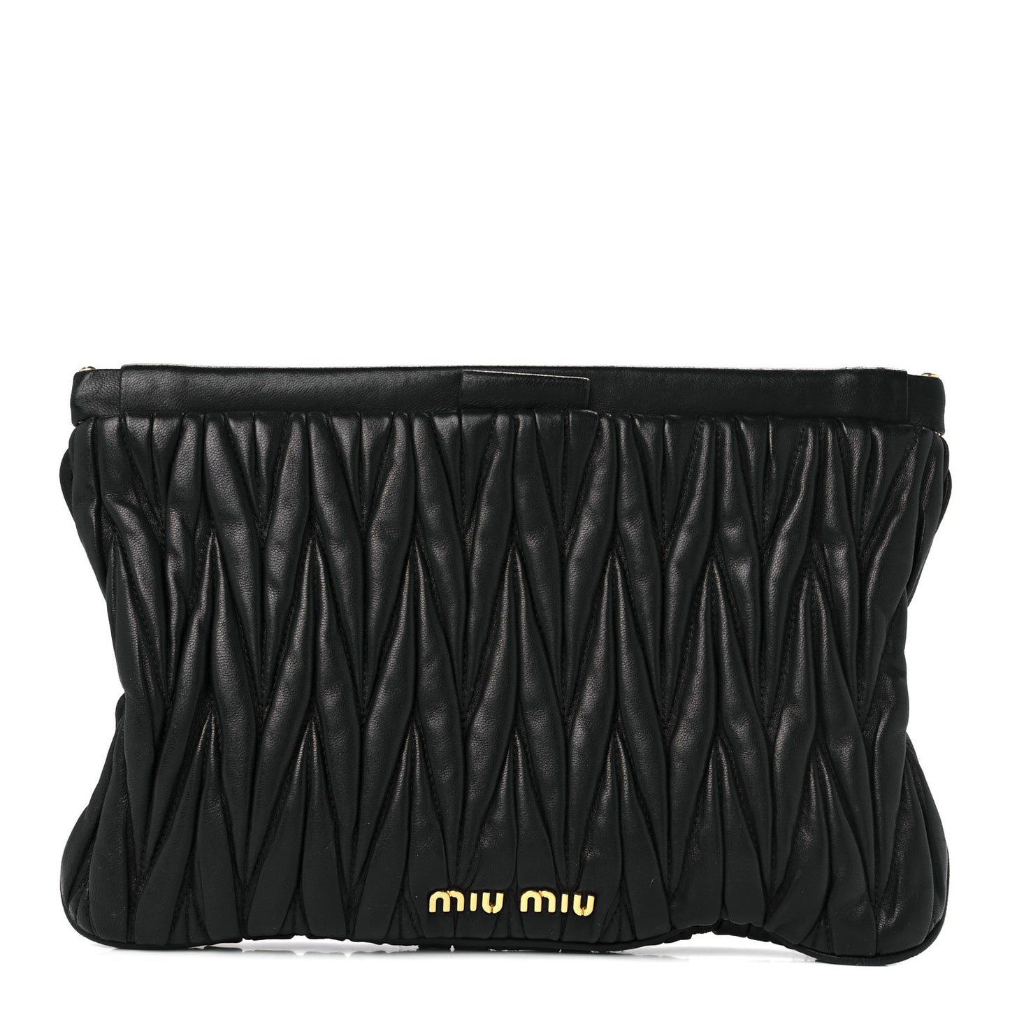 Nappa Matelasse Clutch Black