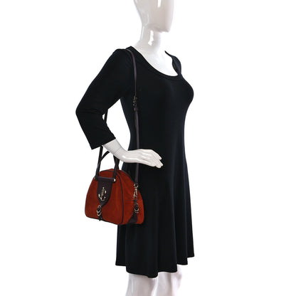 Jimmy Choo Suede Small Varenne Bowling Bag Brown 2 of 11