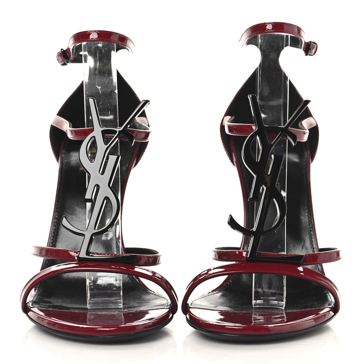 Patent Calfskin Cassandra 100 Sandals 37.5 Red Laquer