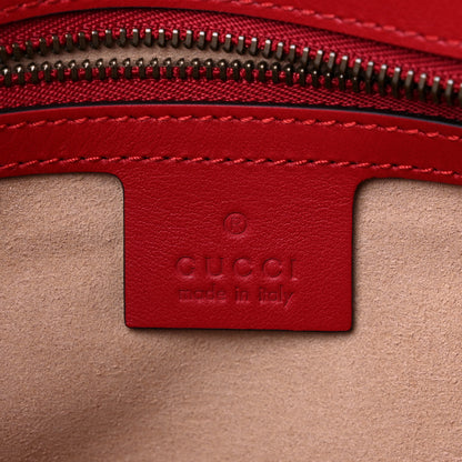 Gucci Calfskin Matelasse Small GG Marmont Shoulder Bag Hibiscus Red 6 of 9