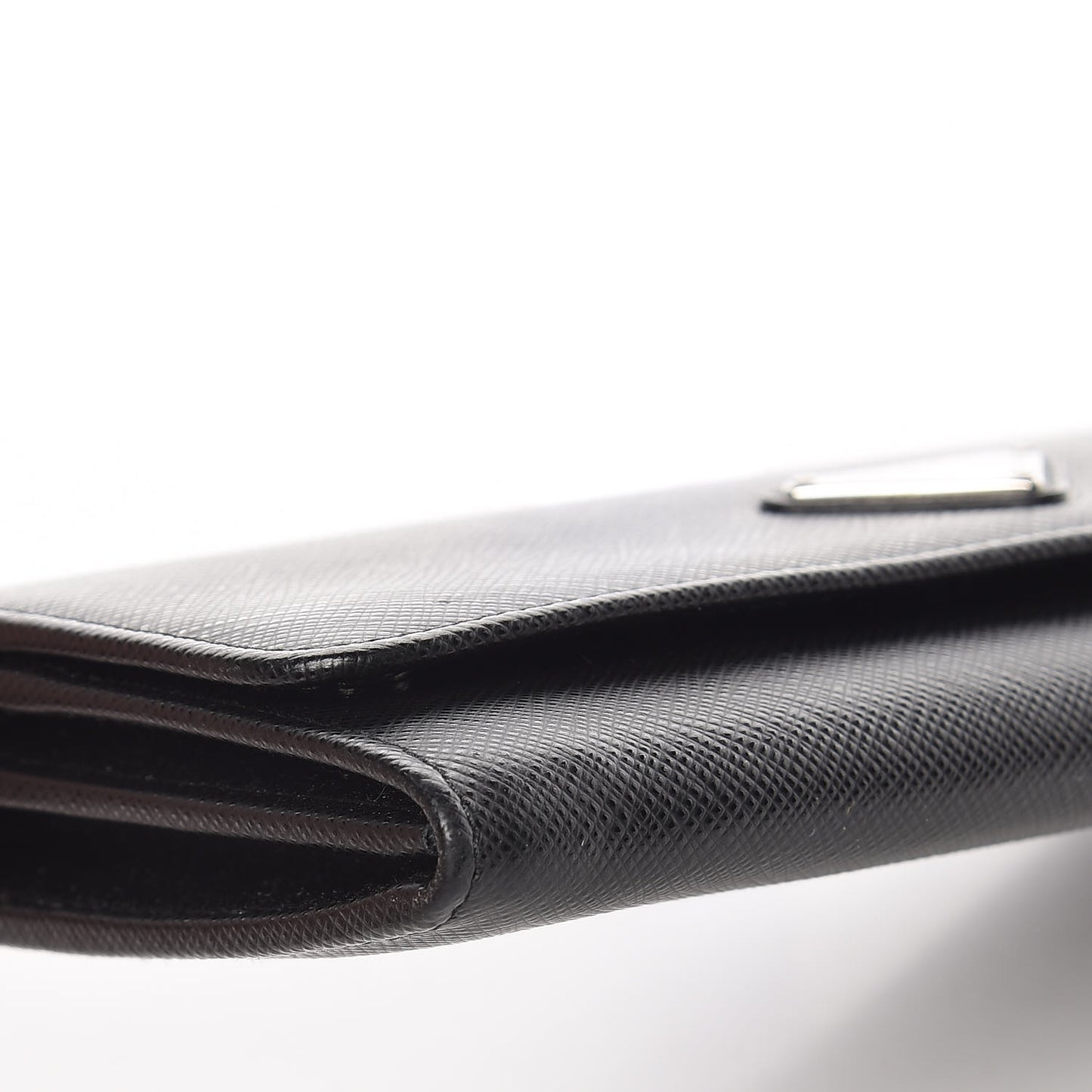Saffiano Continental Flap Wallet Black
