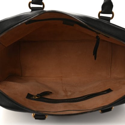 Gucci Calfskin Embossed L'Aveugle Par Amour Duffle Black 5 of 10