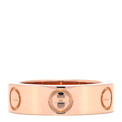 Cartier 18K Pink Gold Pink Sapphire 5.5mm LOVE Ring 48 4.5 6 of 8