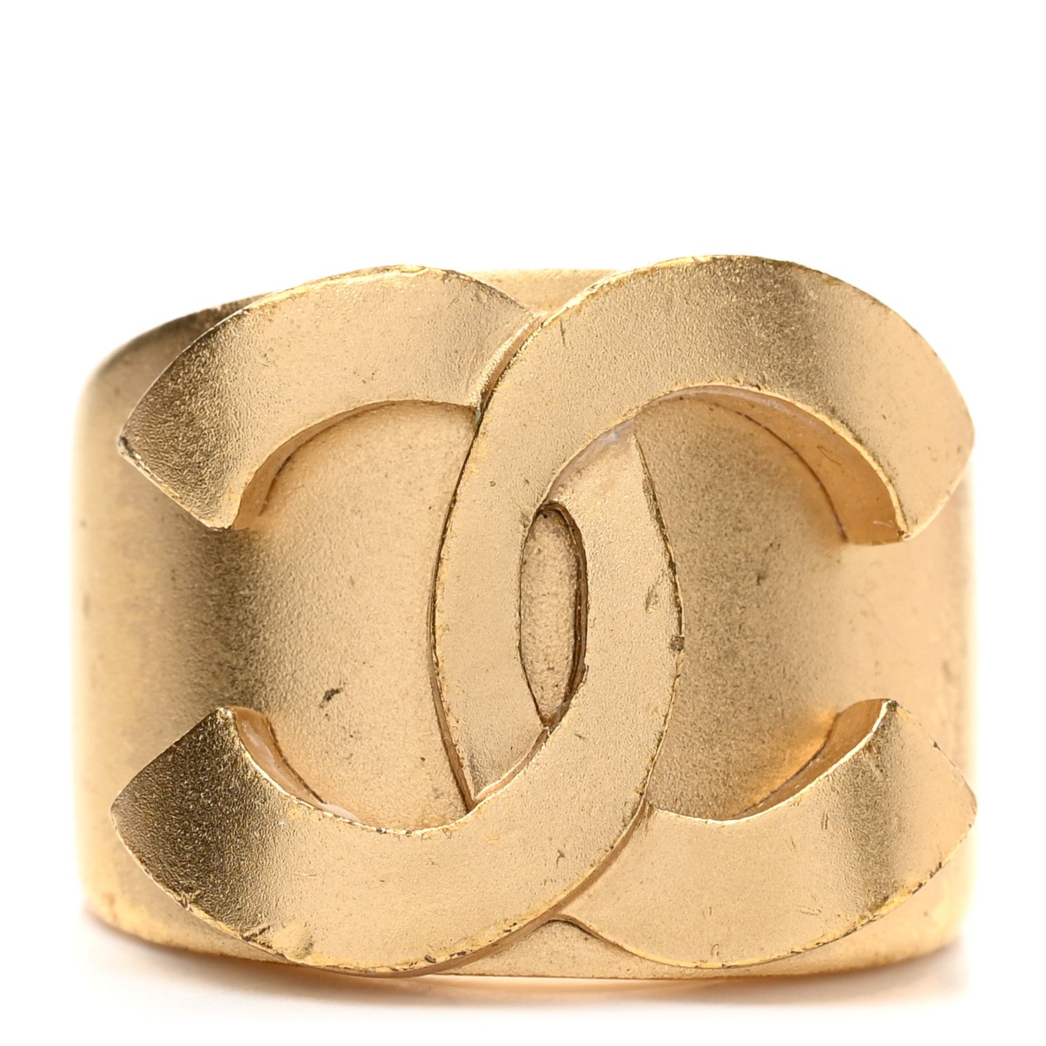 Chanel Metal CC Ring 53 6.5 Gold 1 of 4