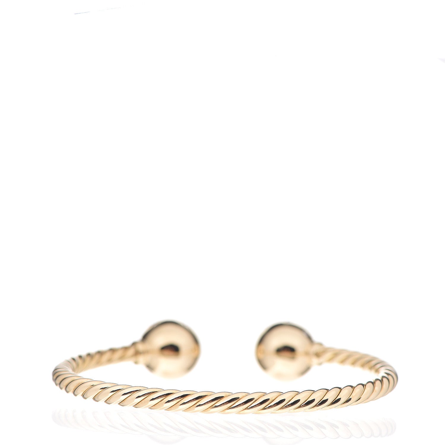 David Yurman 18K Yellow Gold Diamond 4mm Solari Bracelet 2 of 3