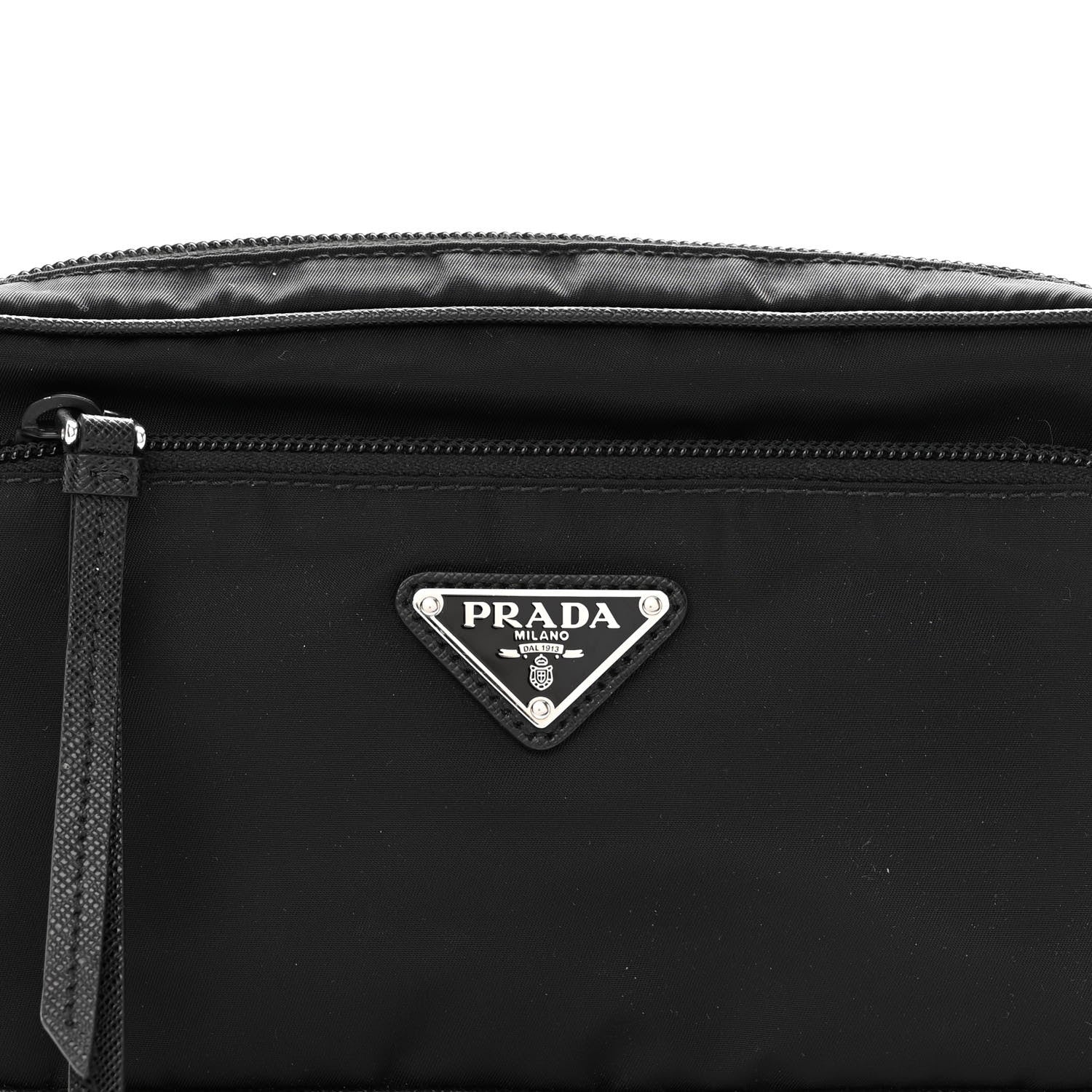 Prada Tessuto Nylon Saffiano Belt Bag Black 7 of 9