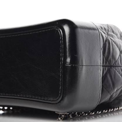 Chanel Aged Calfskin Quilted Gabrielle Backpack Black 6 of 16