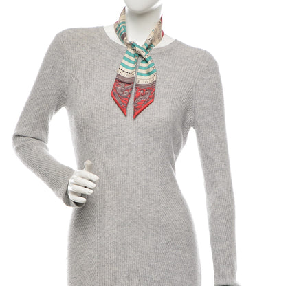 Hermes Silk Astrologie Twilly Rouge Grey Vert 2 of 6