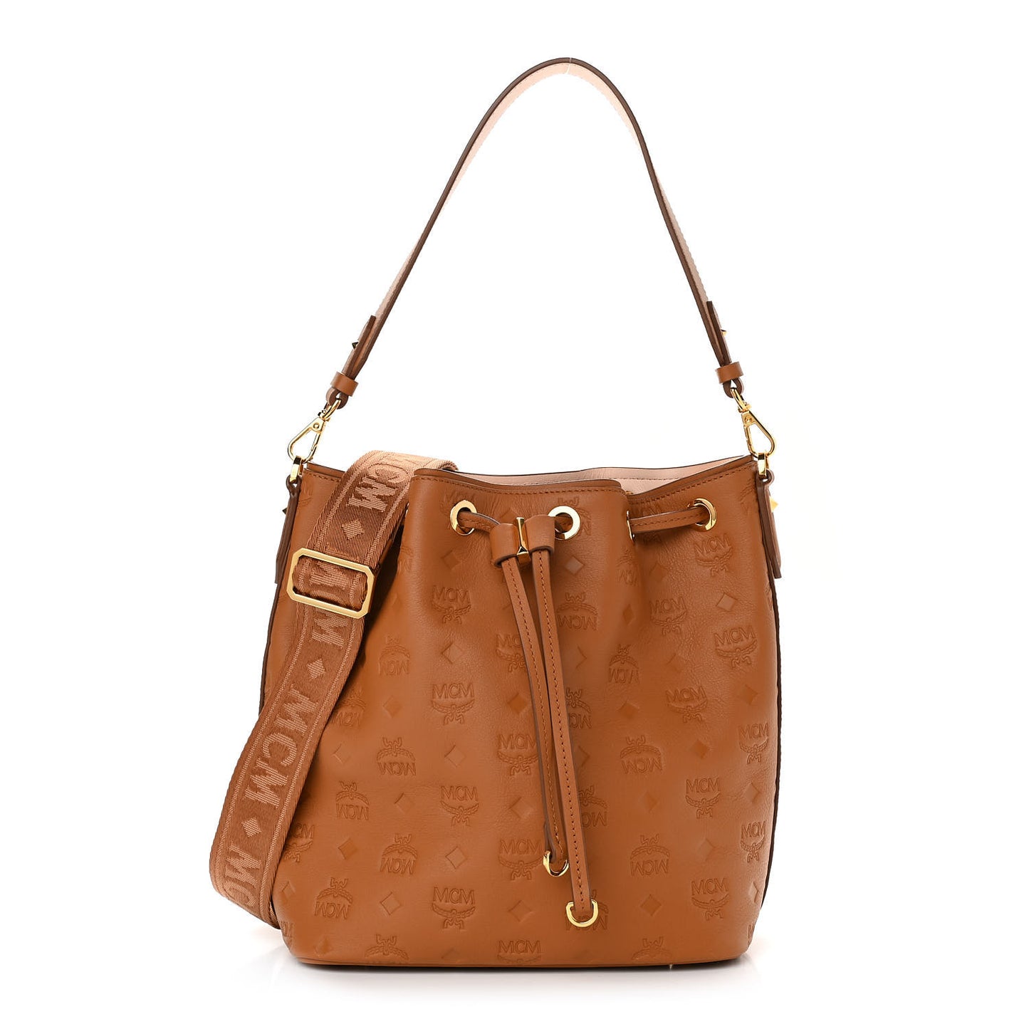 Calfskin Ottomar Monogram Essential Bucket Cognac