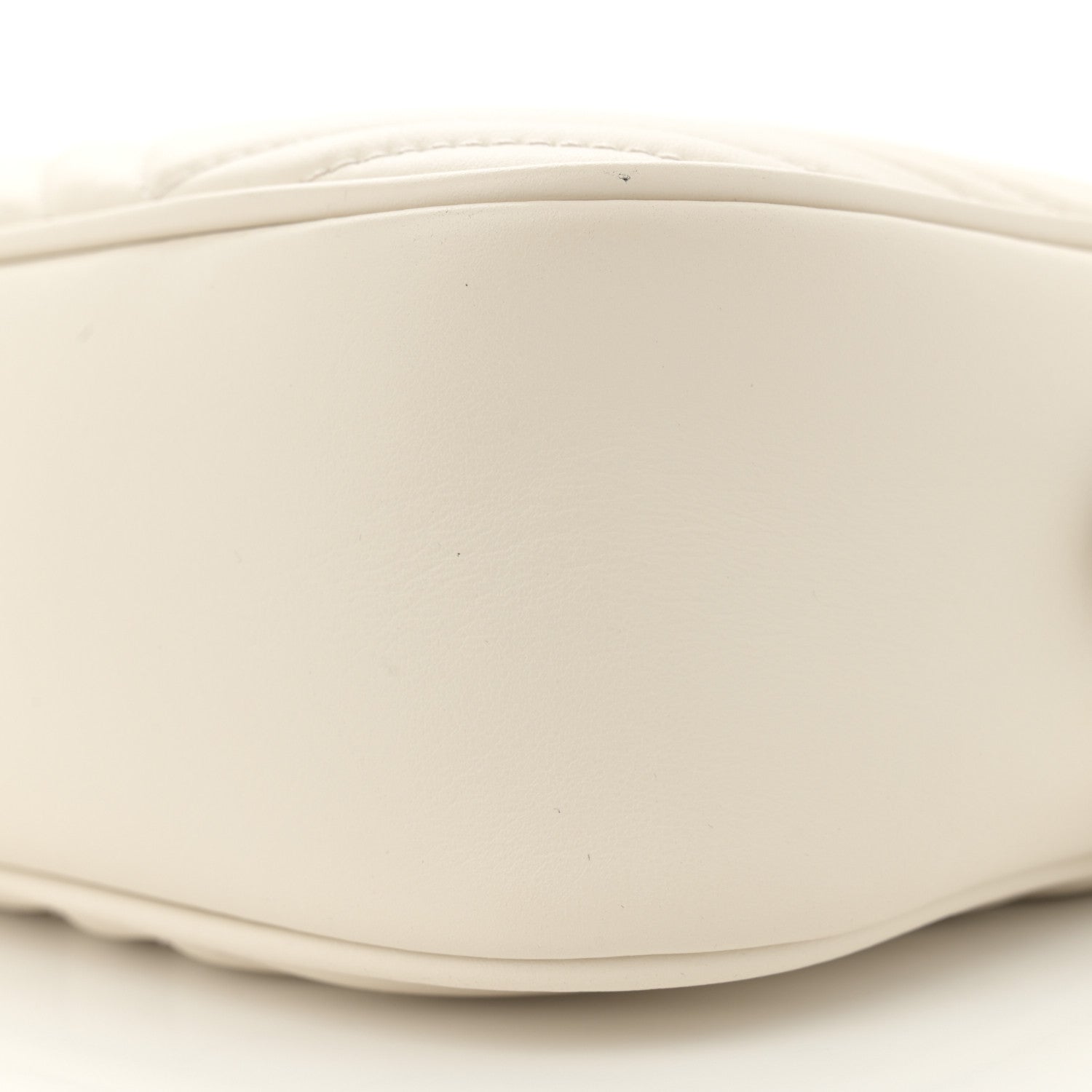 Gucci Calfskin Matelasse Small GG Marmont Chain Shoulder Bag White 9 of 11