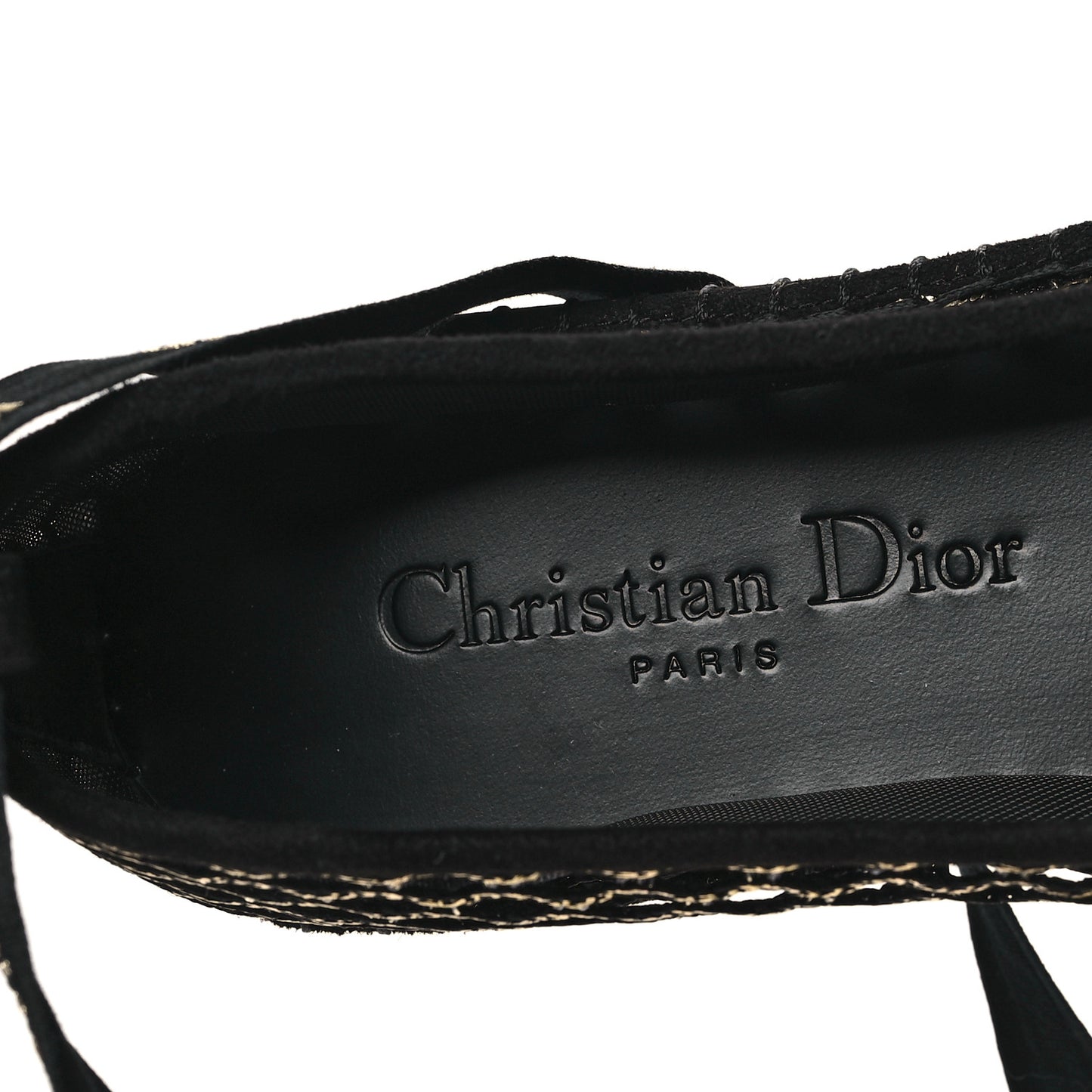 Laminated Resille Suede Nicely-D Ballet Flat 36 Black Gold
