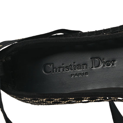 Christian Dior Laminated Resille Suede Nicely-D Ballet Flat 36 Black Gold 7 of 8