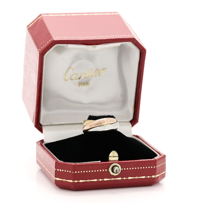 Cartier 18K Pink Yellow White Gold Classic Les Must De Cartier Trinity Ring 48 4.5 5 of 5
