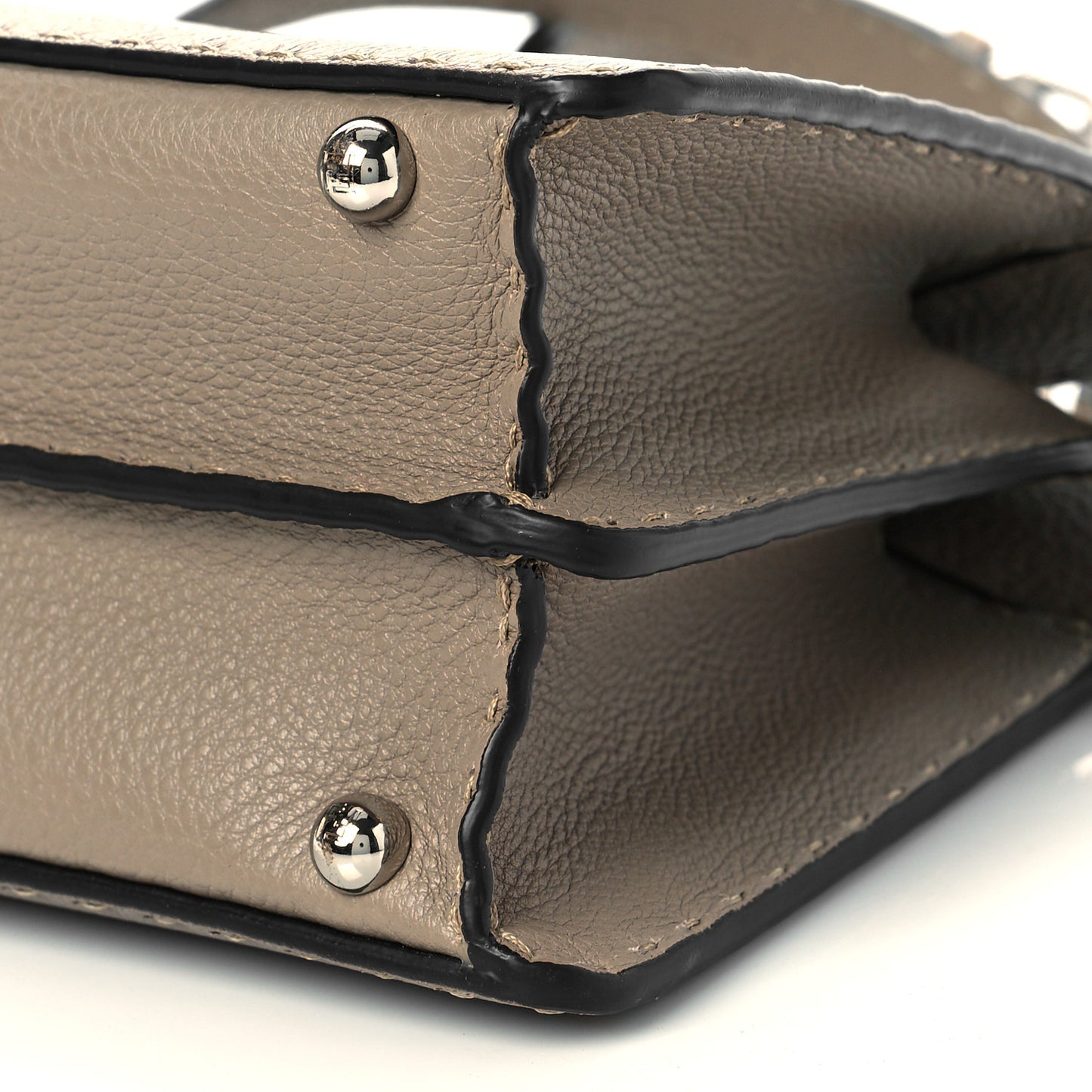 Cuoio Romano Selleria Chamois Small Peekaboo I SEE U Satchel Corda Camelia Cipria