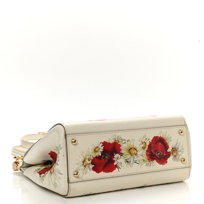 Dolce & Gabbana Dauphine St.Giap Papaveri Print Medium Miss Sicily Satchel White Multicolor 5 of 14