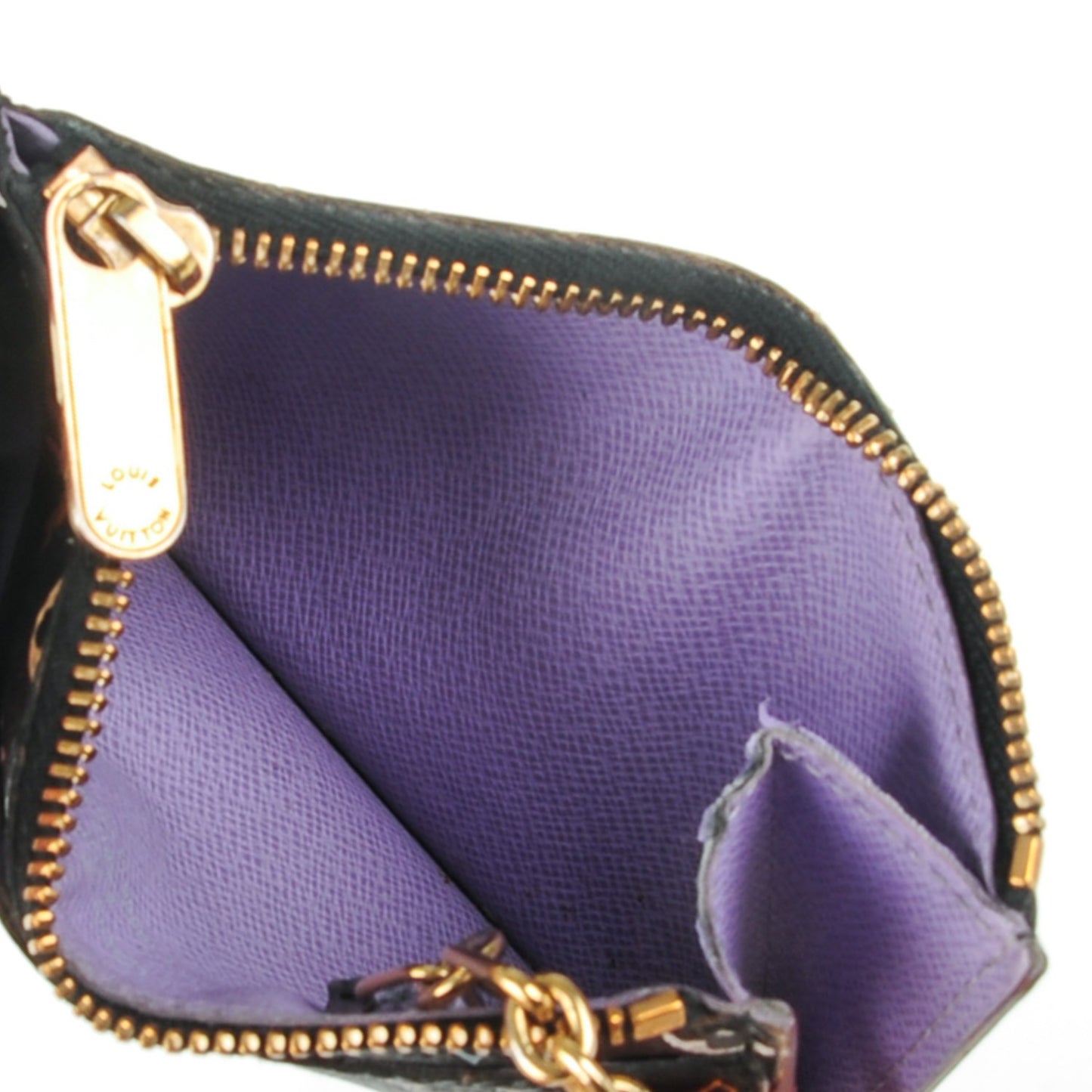 Monogram Multicolor Key Pouch Black Violet