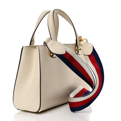 Gucci Calfskin Medium Sylvie Top Handle Tote White 3 of 12