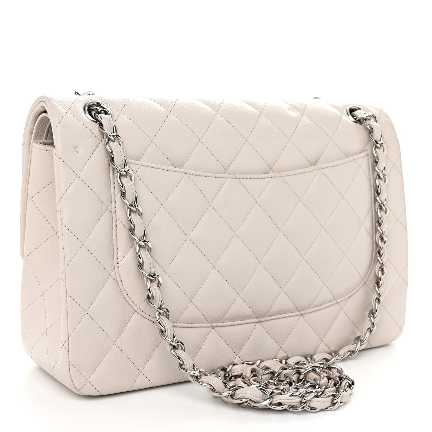 Quilted Jumbo Double Flap Ivory