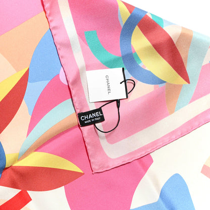 Chanel Silk CC Logo Scarf Rose 2 of 3