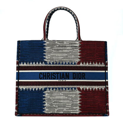 Christian Dior Canvas Embroidered Exclusive Union Jack Book Tote Blue Multicolor 1 of 11