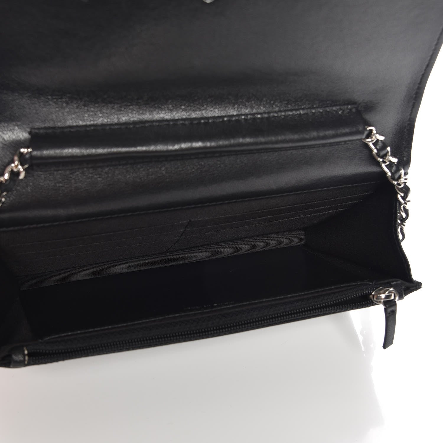 Chanel Sheepskin Quilted Mademoiselle Vintage Wallet On Chain WOC Black 5 of 9
