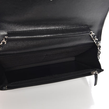 Chanel Sheepskin Quilted Mademoiselle Vintage Wallet On Chain WOC Black 5 of 9