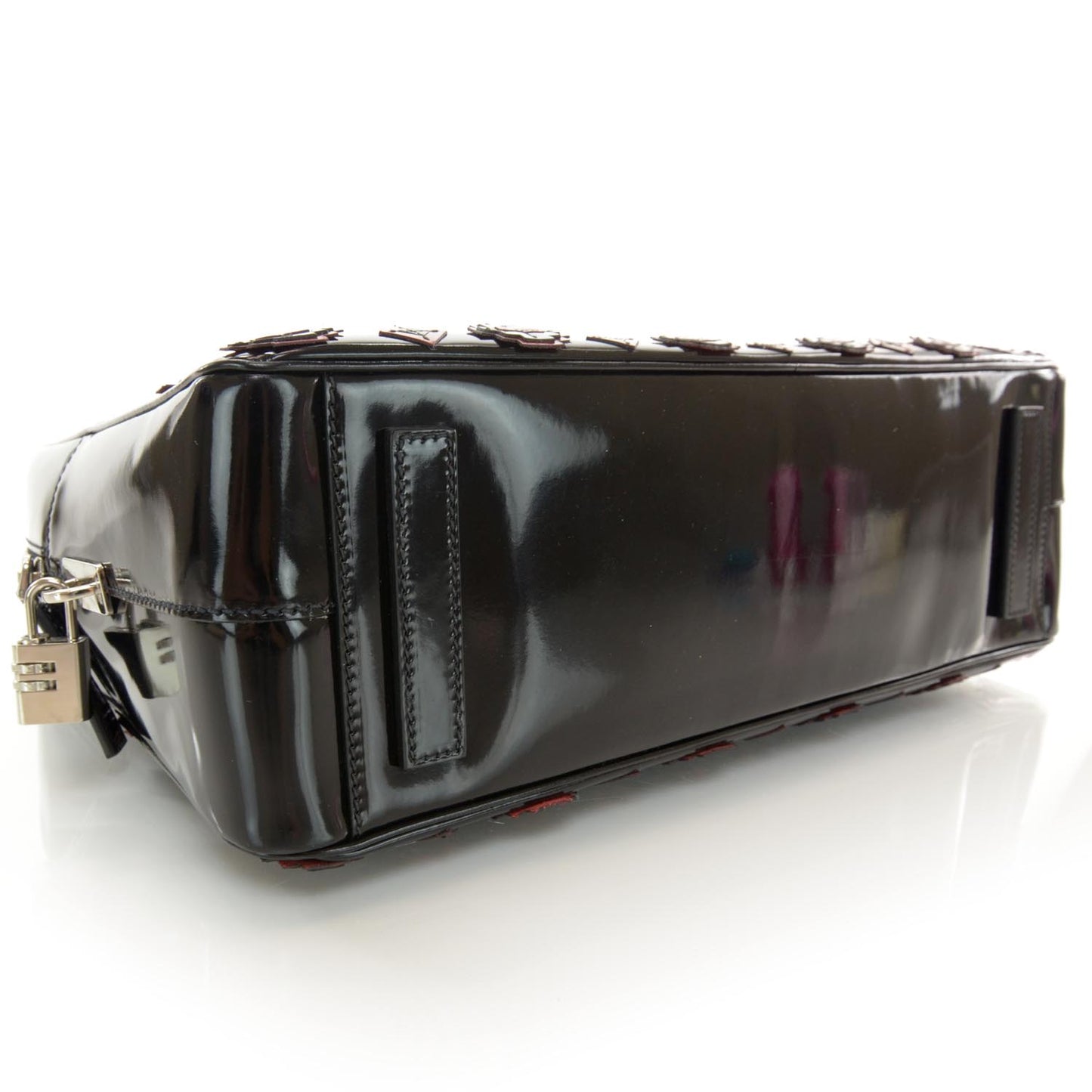 Spazzolato Patch Briefcase Nero Black