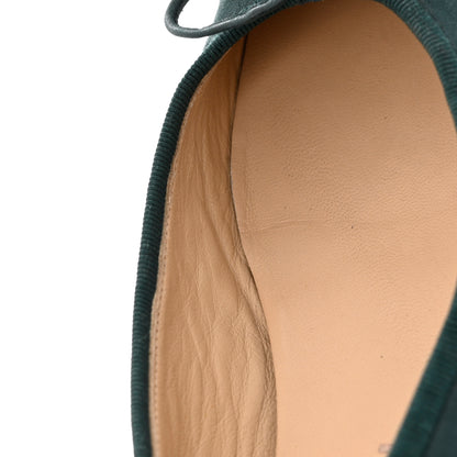 Chanel Suede Cap Toe CC Ballerina Flats 35.5 Turquoise 9 of 12