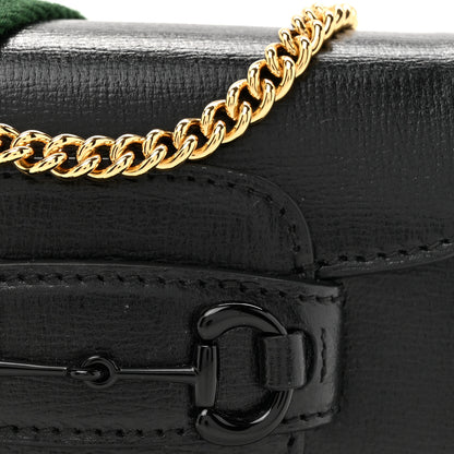 Gucci Azalea Calfskin Web Horsebit 1955 Wallet On Strap Black 8 of 12