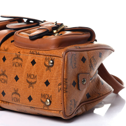 MCM Visetos Satchel Cognac 10 of 12