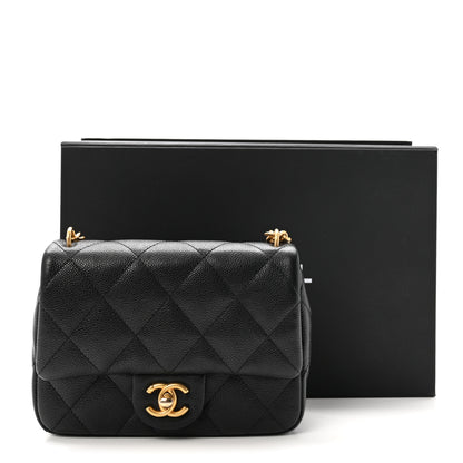 Chanel Caviar Quilted Mini Sweetheart Flap Black 11 of 11