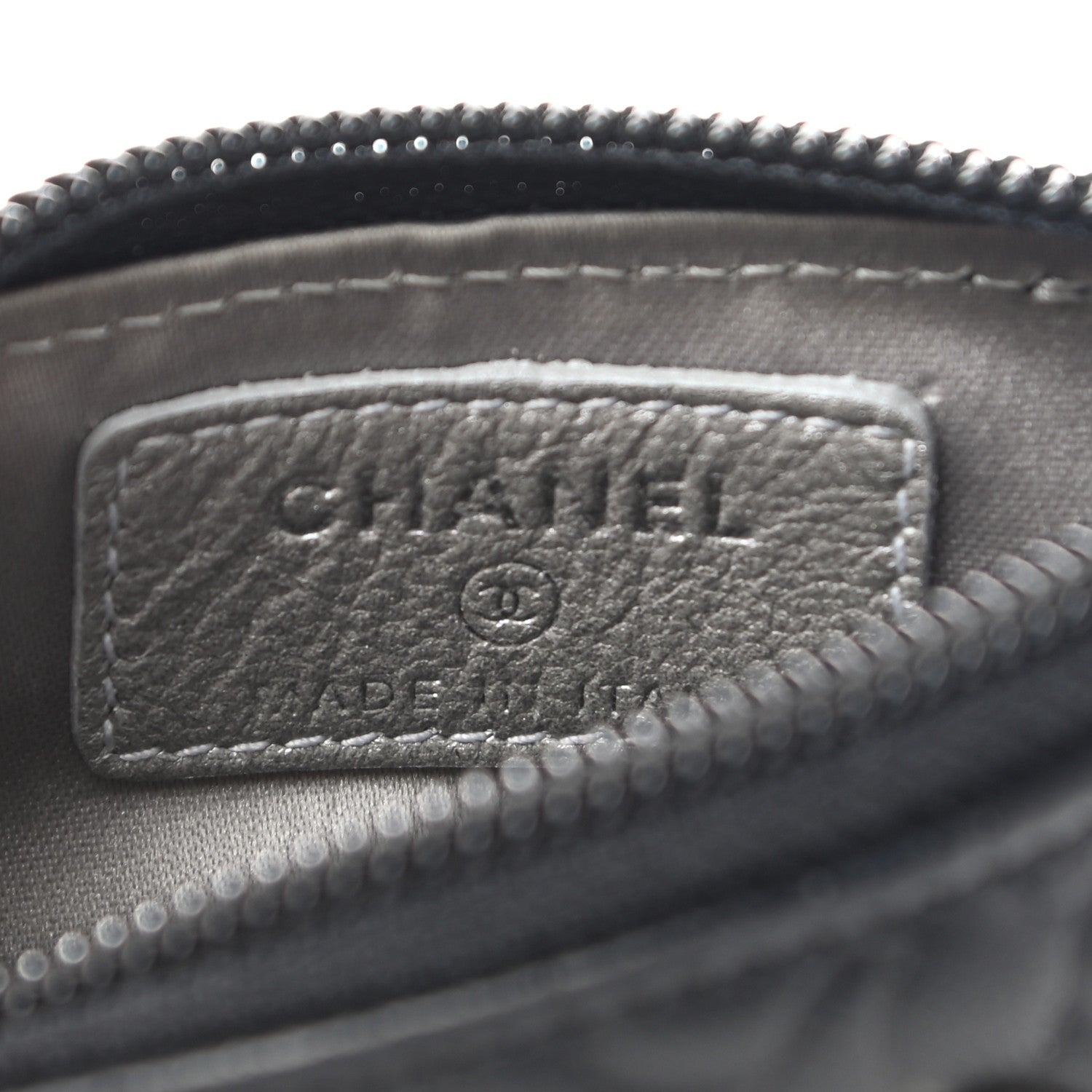 Chanel Lambskin Camellia Embossed Key Holder Case Black 6 of 8